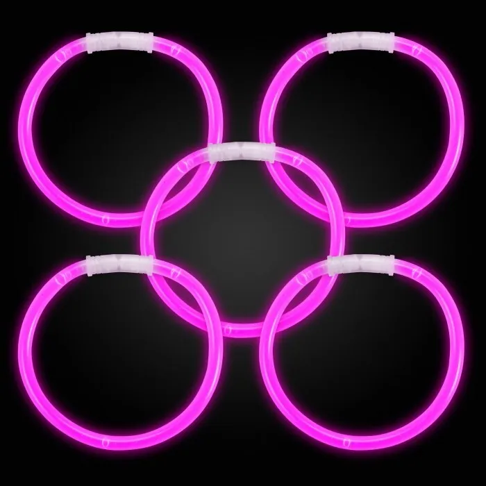 10 Inch Pink Glow Stick Bracelets