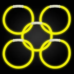 10 Inch Yellow Glow Stick Bracelets