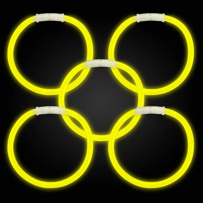 10 Inch Yellow Glow Stick Bracelets