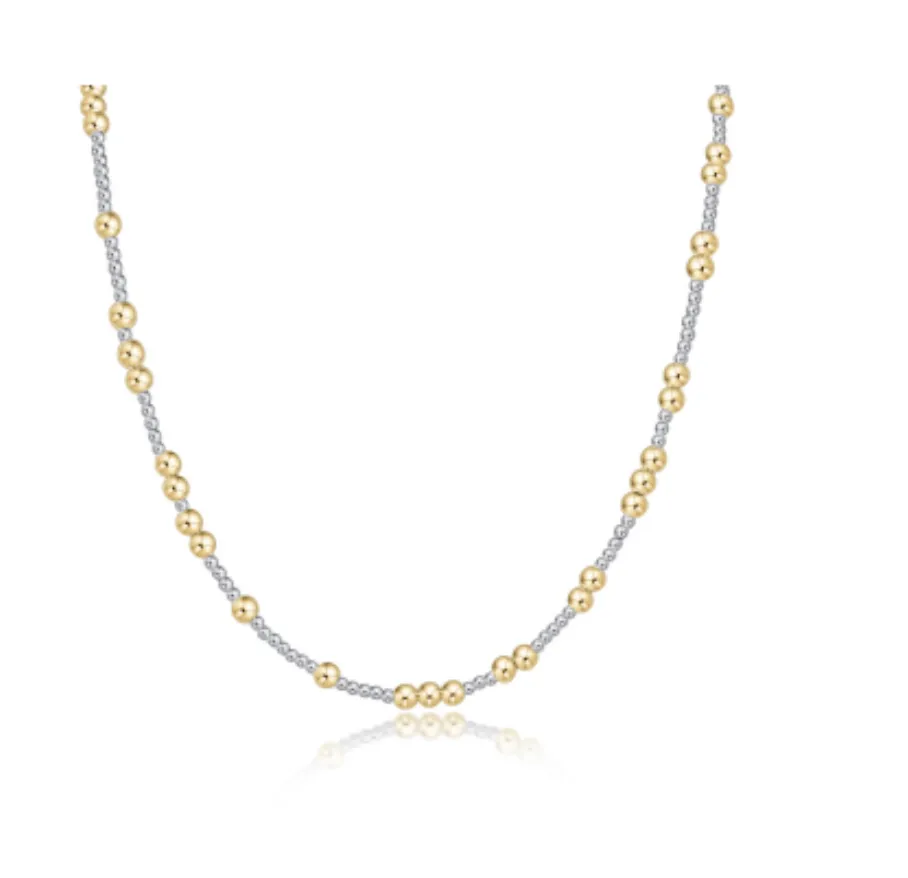 15" Choker Hope Unwritten Necklace, Mixed Metal