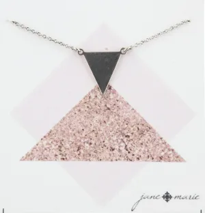 16" Silver Chain Necklace with Delicate Silver Triangle, 3" Ext.