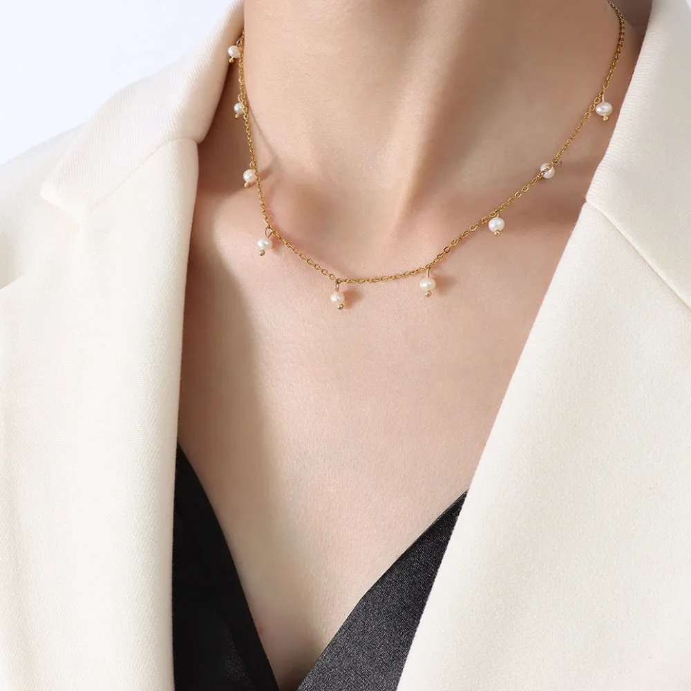 18k Gold Plated Freshwater Pearl Necklace