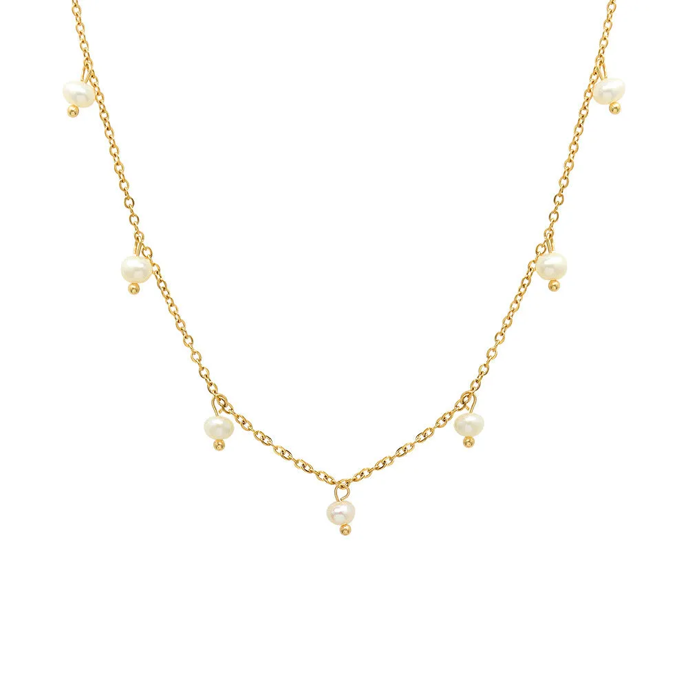 18k Gold Plated Freshwater Pearl Necklace