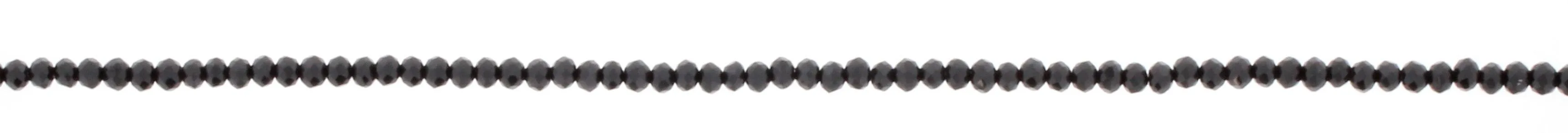 18" Jet Beaded Delicate Layering Necklace, 3" Ext.