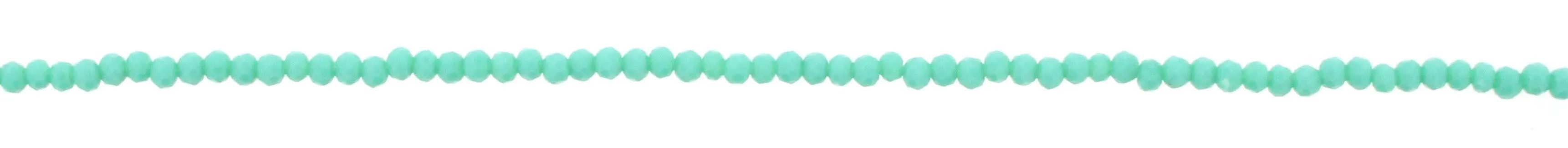 18" Mint Beaded Delicate Layering Necklace, 3" Ext.
