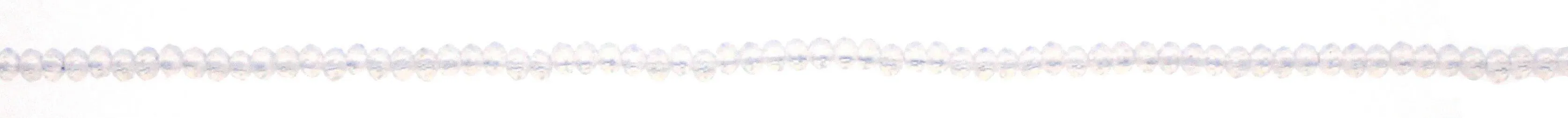18" Moonstone Beaded Delicate Layering Necklace, 3" Ext.