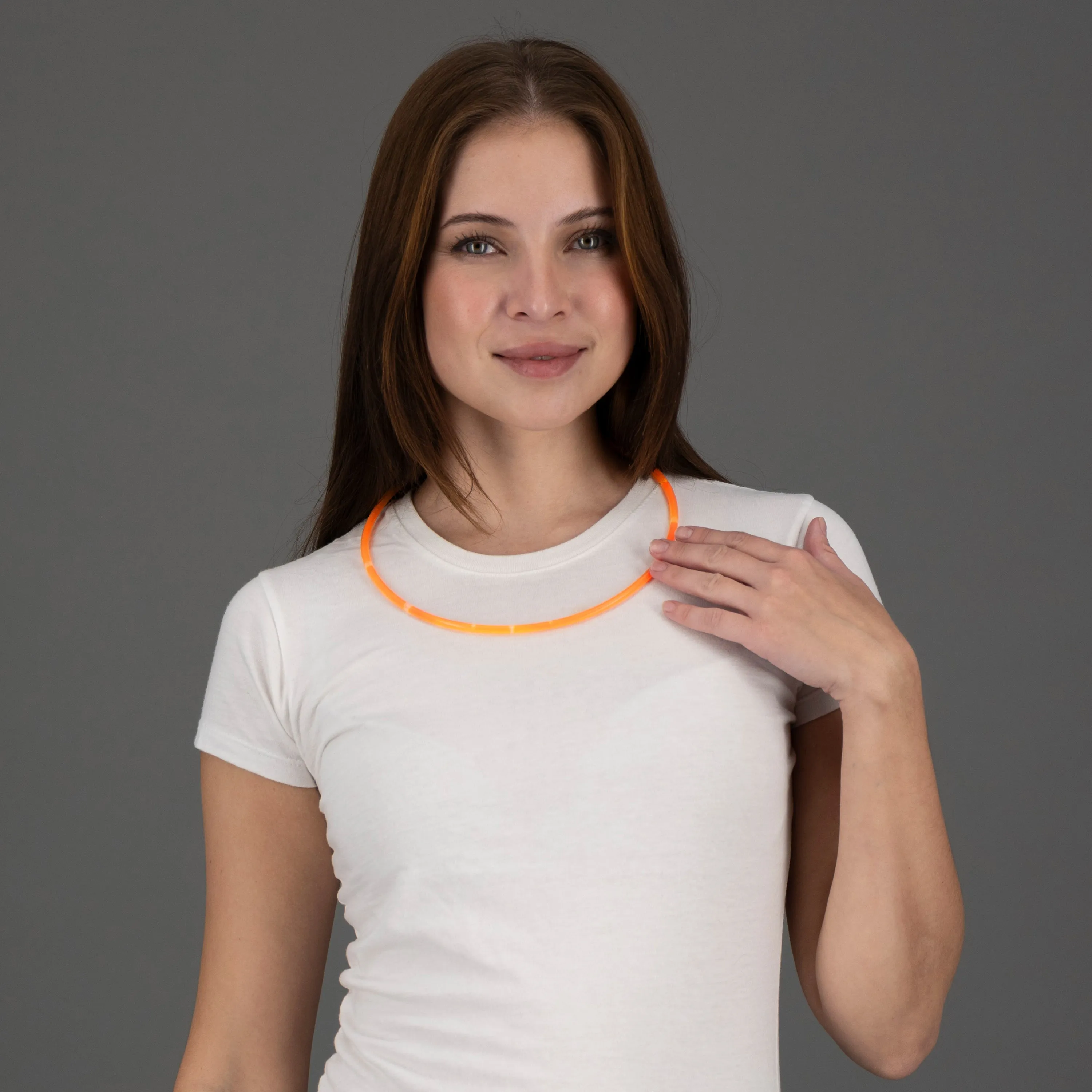 20 Inch Orange Glow Stick Necklaces - Pack of 50