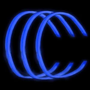 22 Inch Twister Blue Glow Sticks Necklaces - Pack of 25