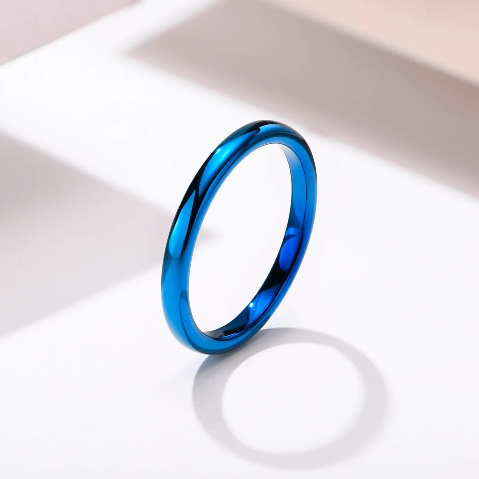 2mm to 6mm Classic Gold or Silver Smooth Polished Tungsten Unisex Ring
