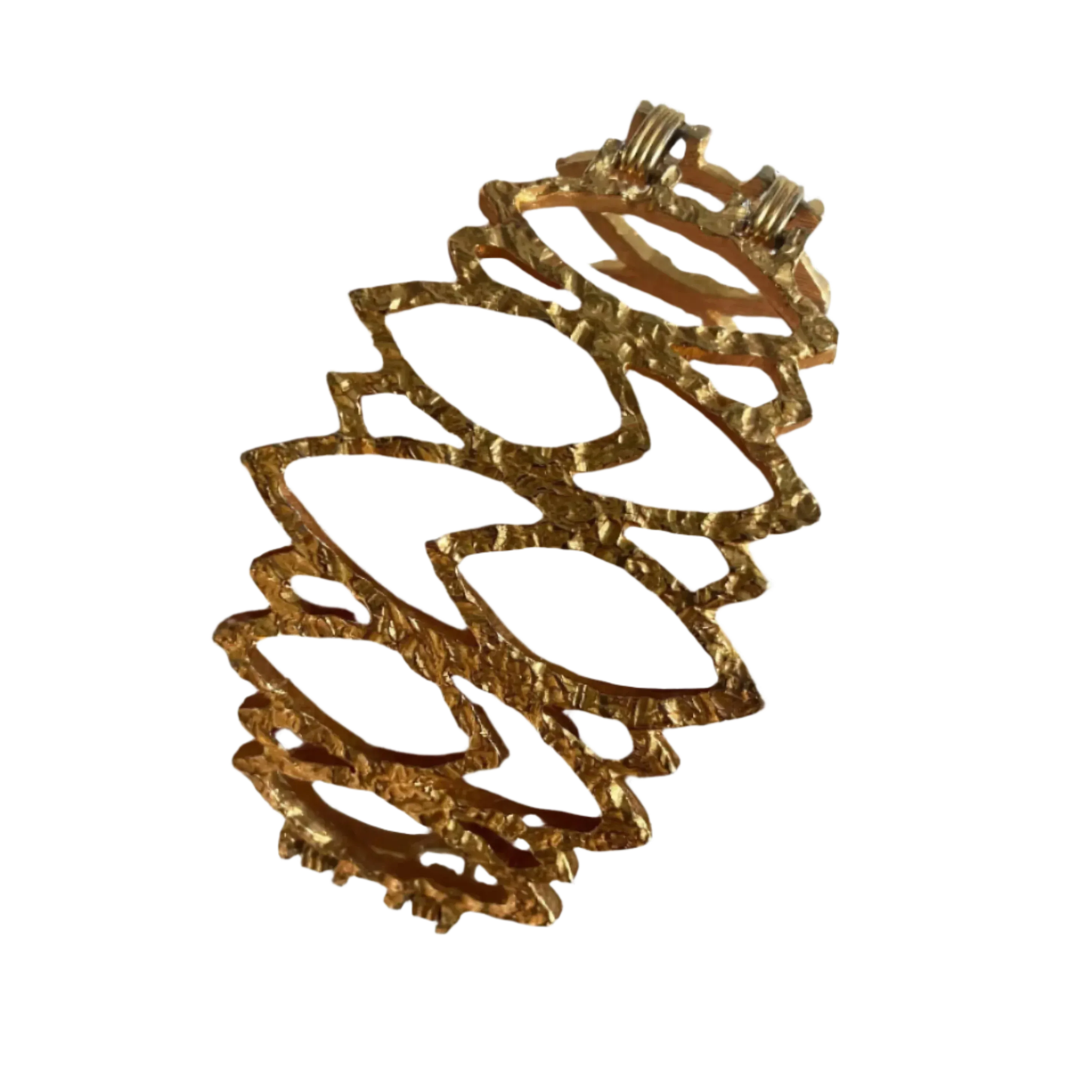 70s Gold Structural Statement Bracelet