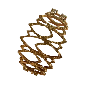 70s Gold Structural Statement Bracelet