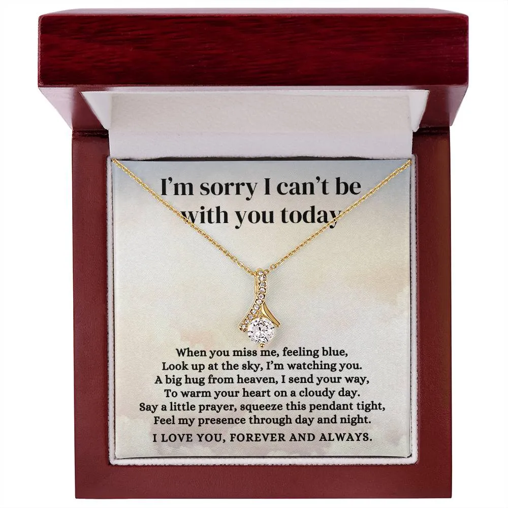 A Big Hug From Heaven Memorial Condolence Gift, Alluring Beauty Necklace