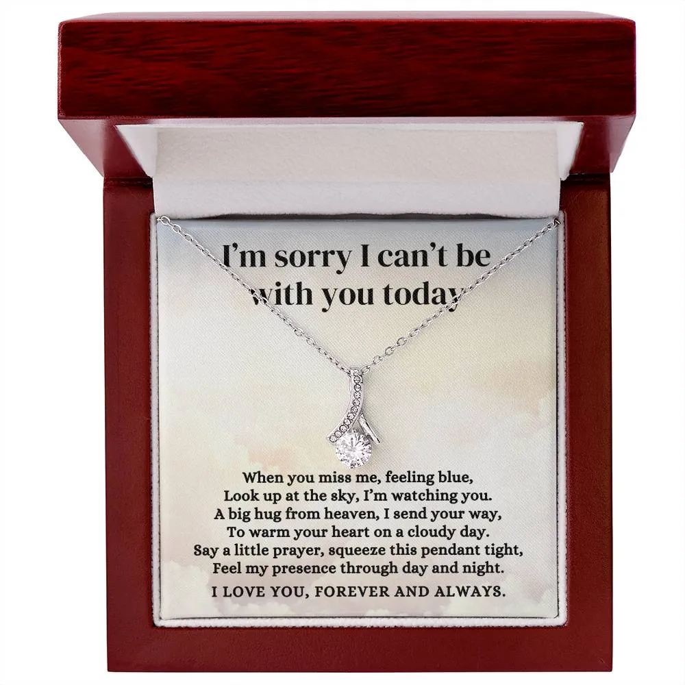 A Big Hug From Heaven Memorial Condolence Gift, Alluring Beauty Necklace