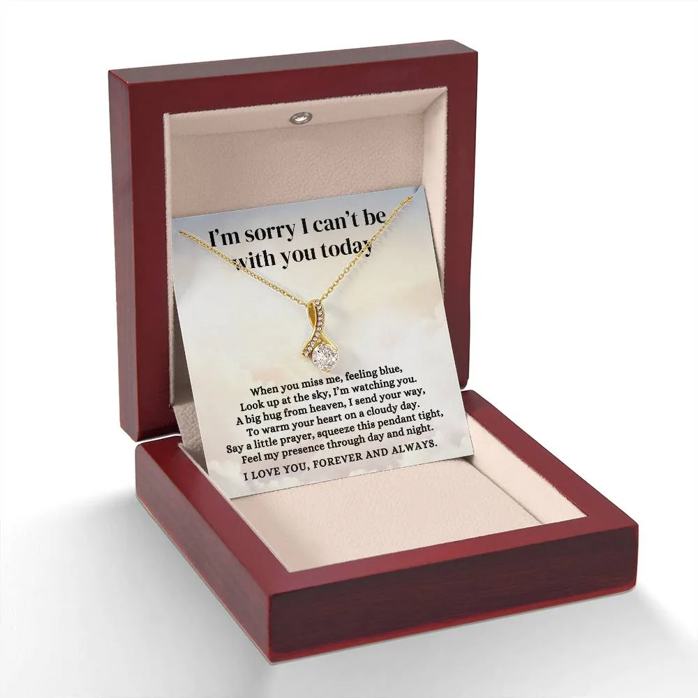 A Big Hug From Heaven Memorial Condolence Gift, Alluring Beauty Necklace