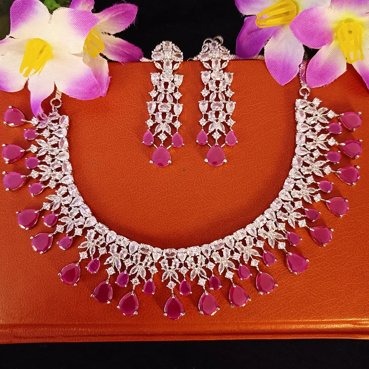 American Diamond Necklace Set (D2)