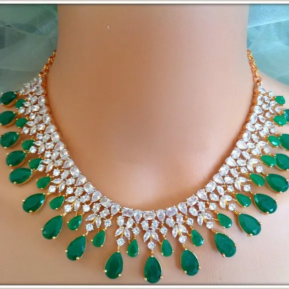 American Diamond Necklace Set (D2)