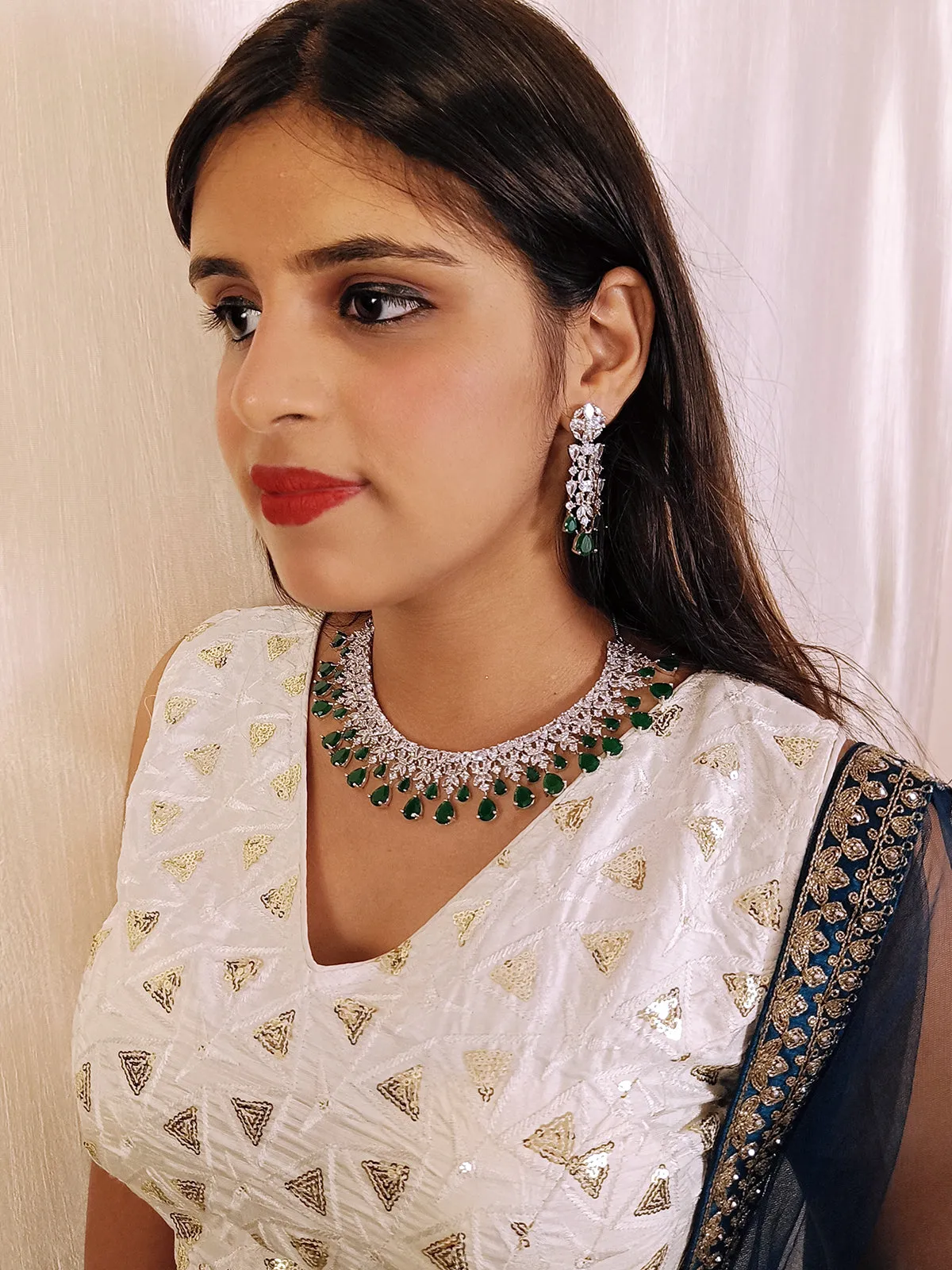 American Diamond Necklace Set (D2)