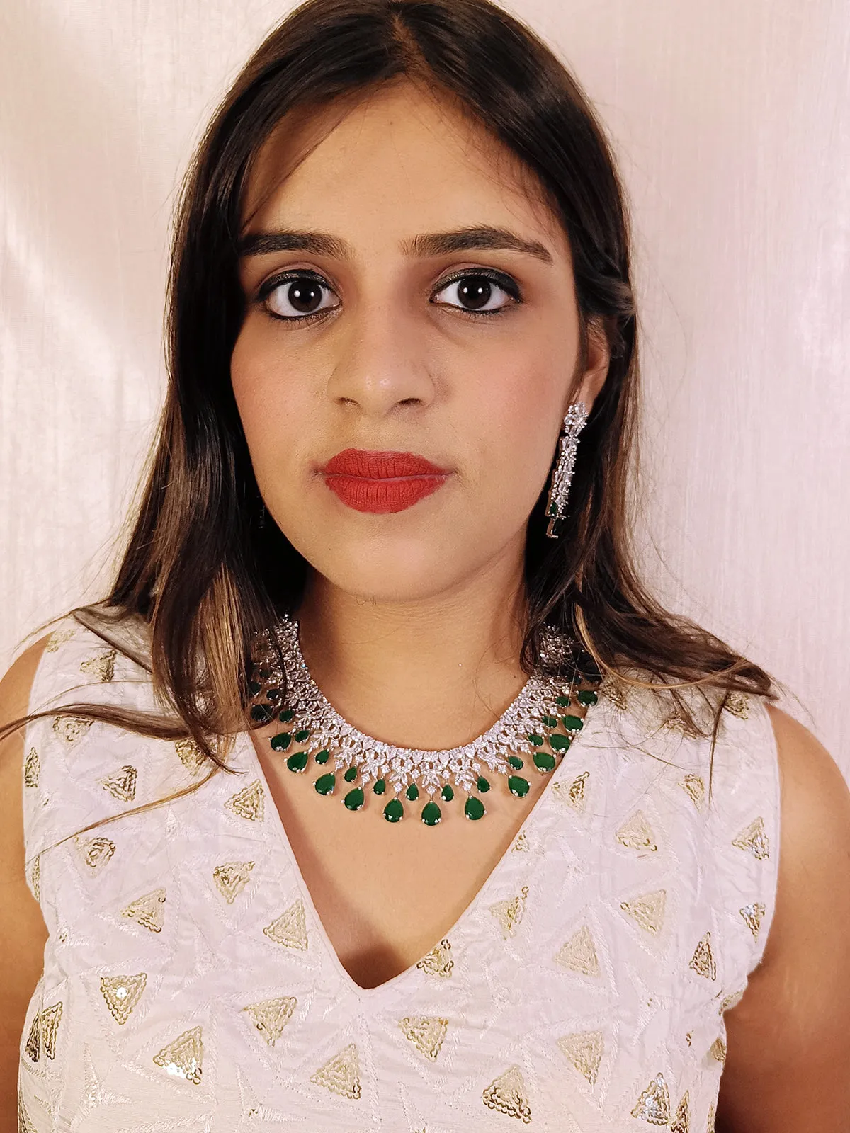 American Diamond Necklace Set (D2)