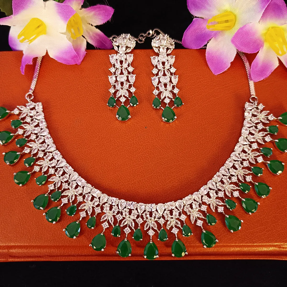 American Diamond Necklace Set (D2)