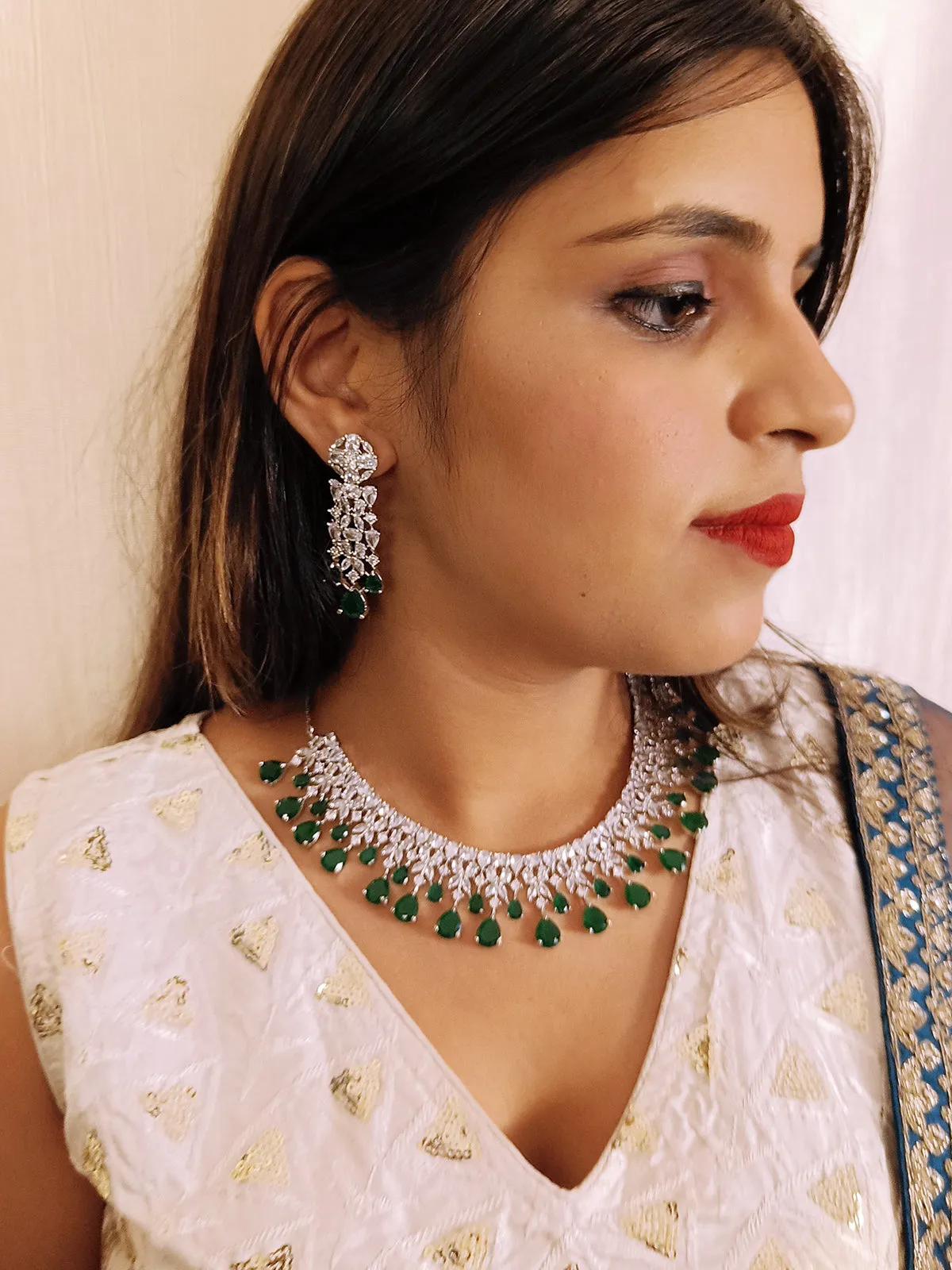 American Diamond Necklace Set (D2)