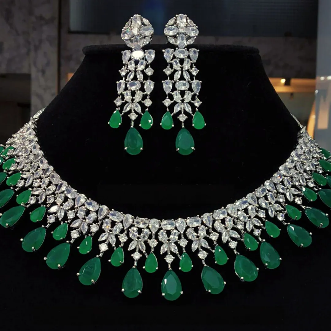 American Diamond Necklace Set (D2)