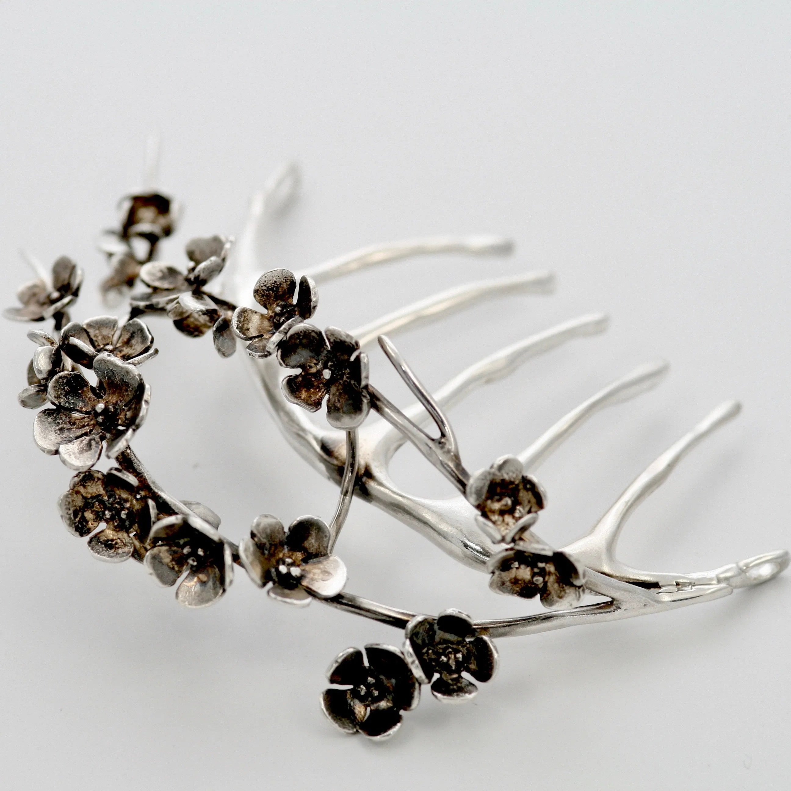 Apple Blossom Wedding Comb Handmade Flower Jewellery