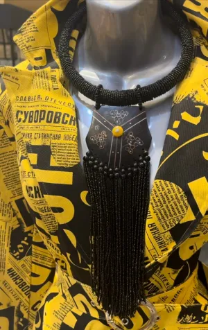 Beaded Necklace in Black