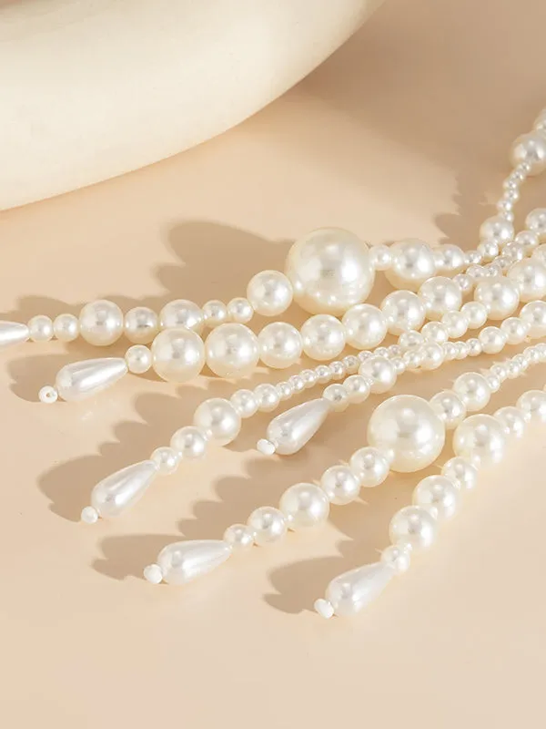 Beaded Solid Color Tasseled Necklaces Accessories Dainty Necklace