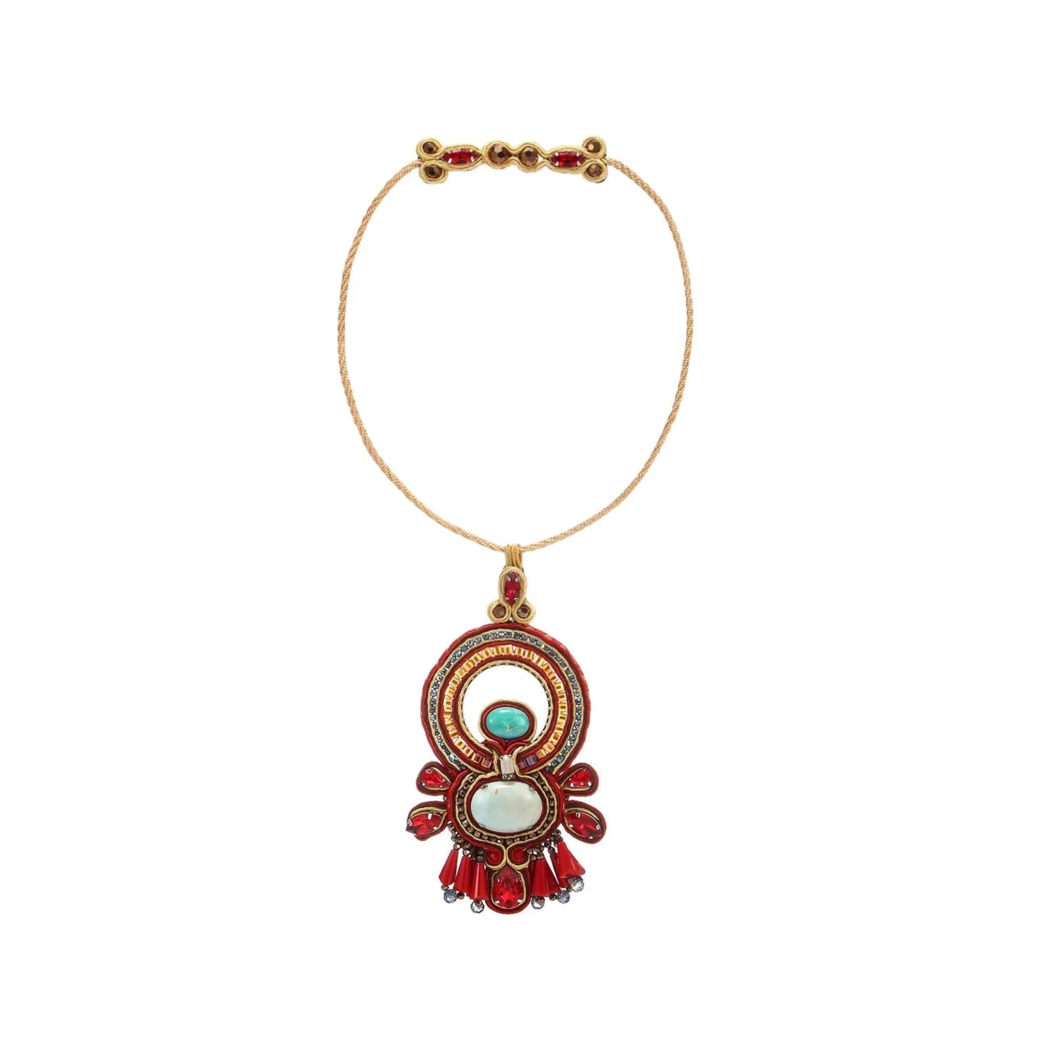 Beautiful Soutache Braiding Ethnical Handmade Necklace