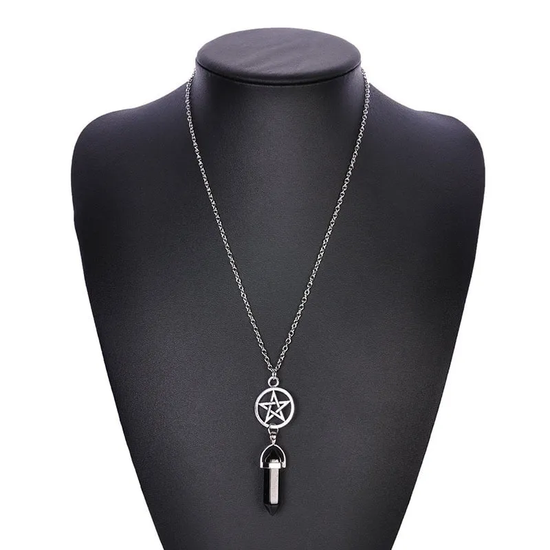 Blade Pendant Necklace for Women Men Vintage Punk Goth Gothic Steampunk Accessories Grunge Rock Jewelry Y2k Aesthetic