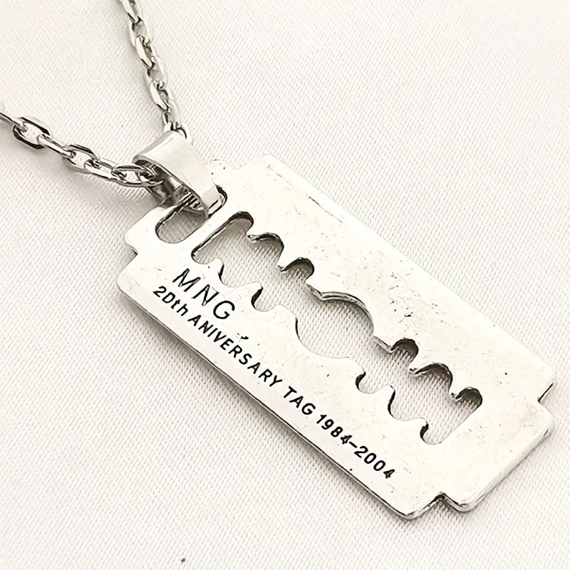 Blade Pendant Necklace for Women Men Vintage Punk Goth Gothic Steampunk Accessories Grunge Rock Jewelry Y2k Aesthetic