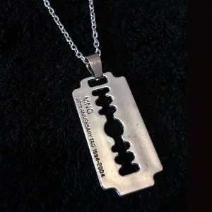 Blade Pendant Necklace for Women Men Vintage Punk Goth Gothic Steampunk Accessories Grunge Rock Jewelry Y2k Aesthetic