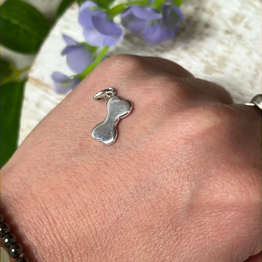 Bone 925 Sterling Silver Pendant Charm