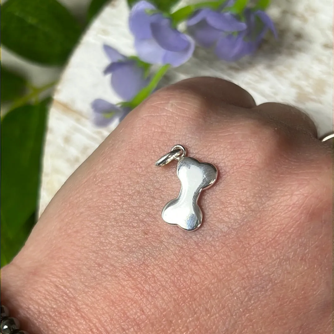 Bone 925 Sterling Silver Pendant Charm