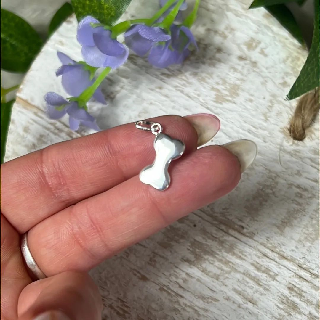 Bone 925 Sterling Silver Pendant Charm