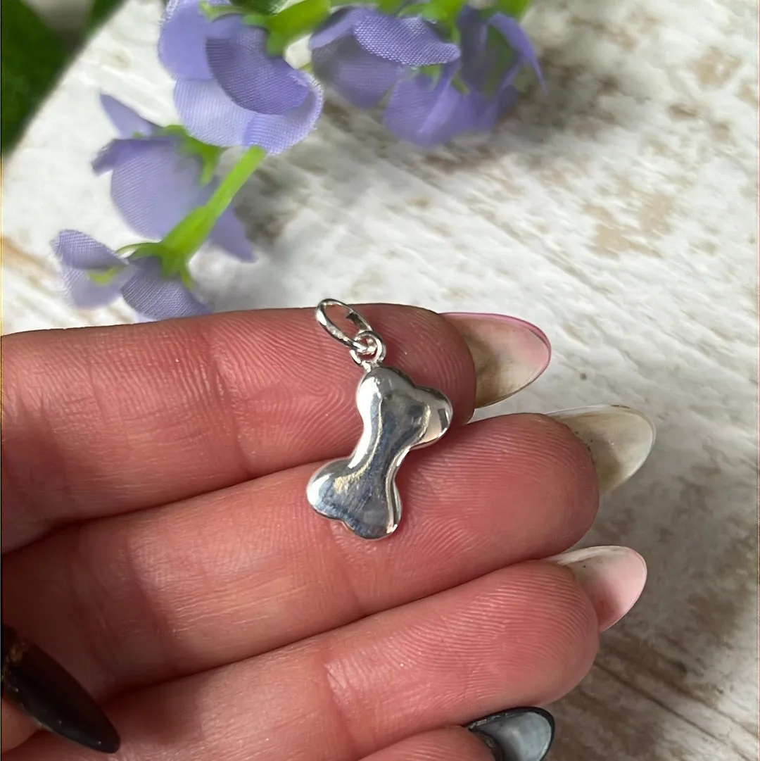 Bone 925 Sterling Silver Pendant Charm