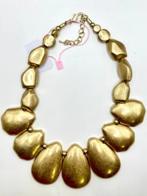 Celestial Gleam Chunky Gold Statement Short Necklace