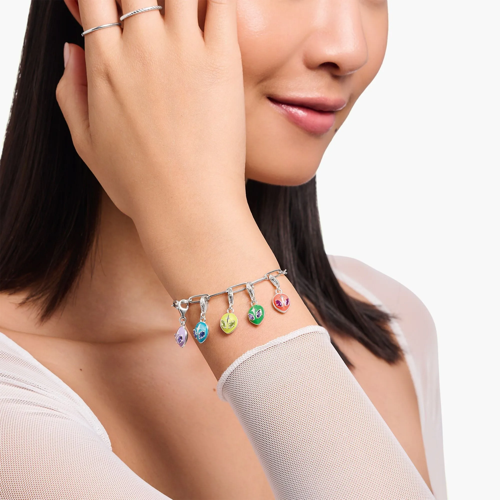 Charm Pendant Alien Amethyst Coloured Zirconia Stones | Thomas Sabo