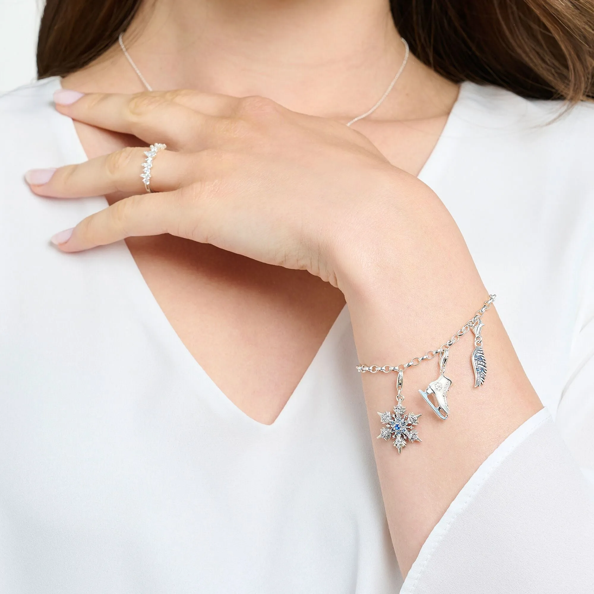 Charm Pendant Snowflake Blue Stones | Thomas Sabo