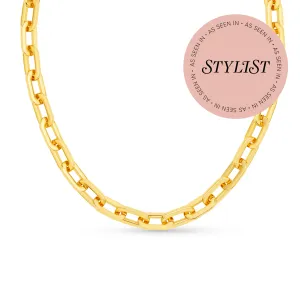 Chunky Large Link Chain Necklace - Gold