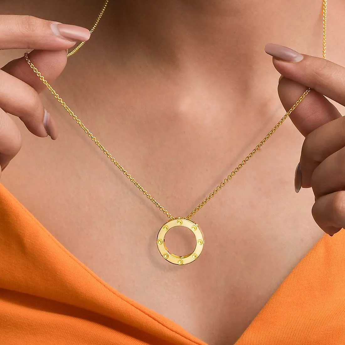 Circle of Life Necklace with Ruby