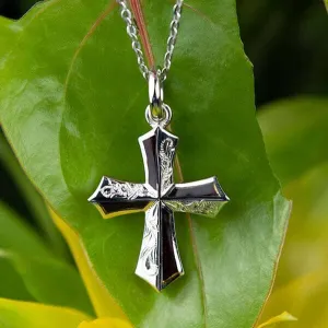 Cocobolo Engraved Cross Pendant