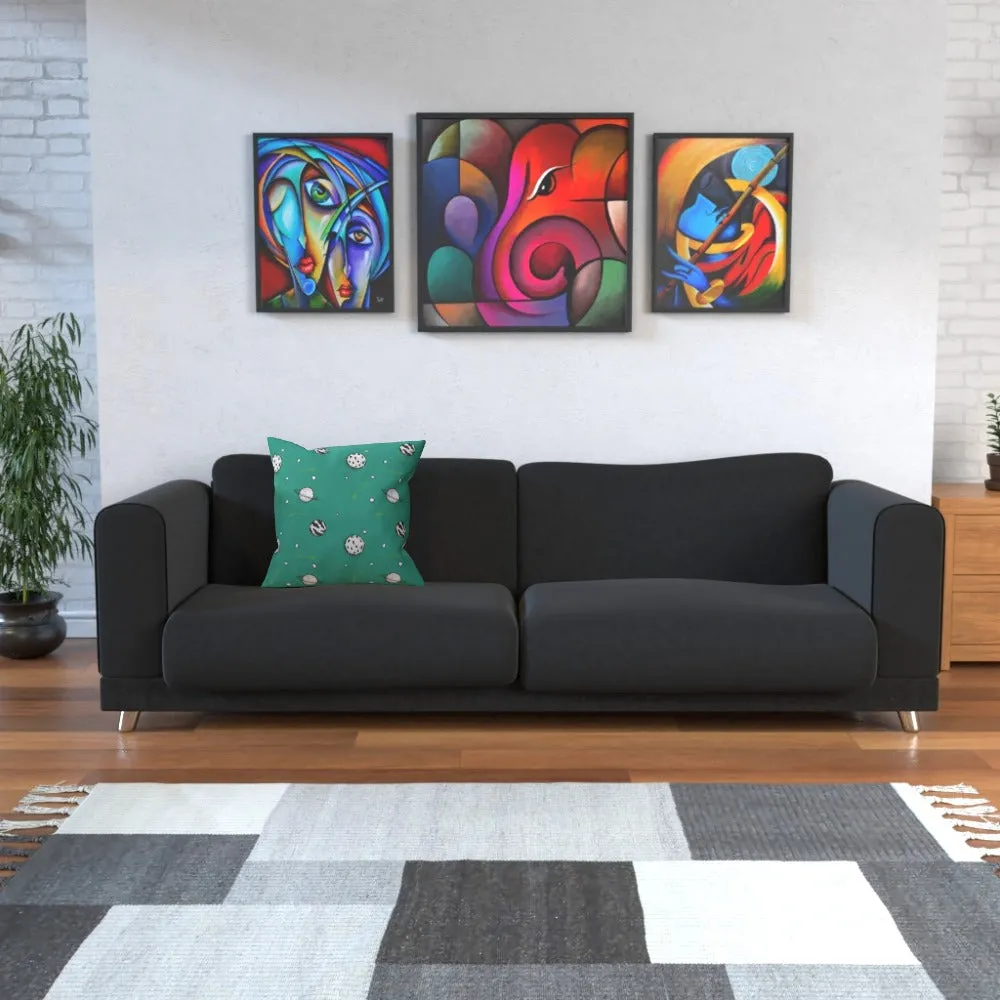 Cushion - Planets Teal