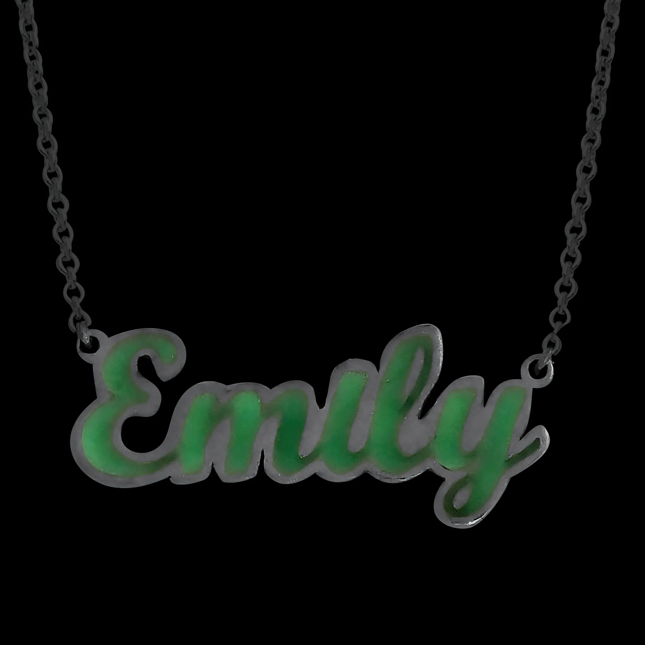 Custom Enamel Name Necklace