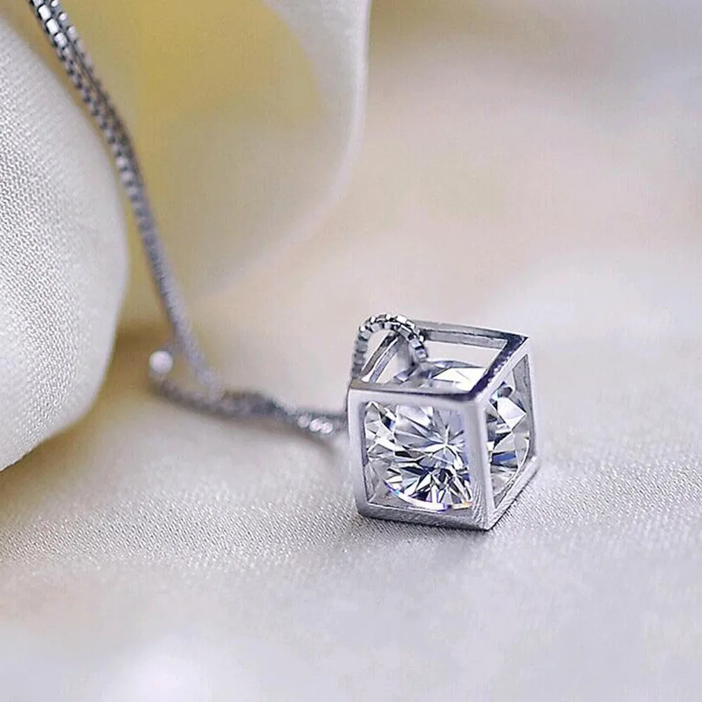 CZ Cube Necklace