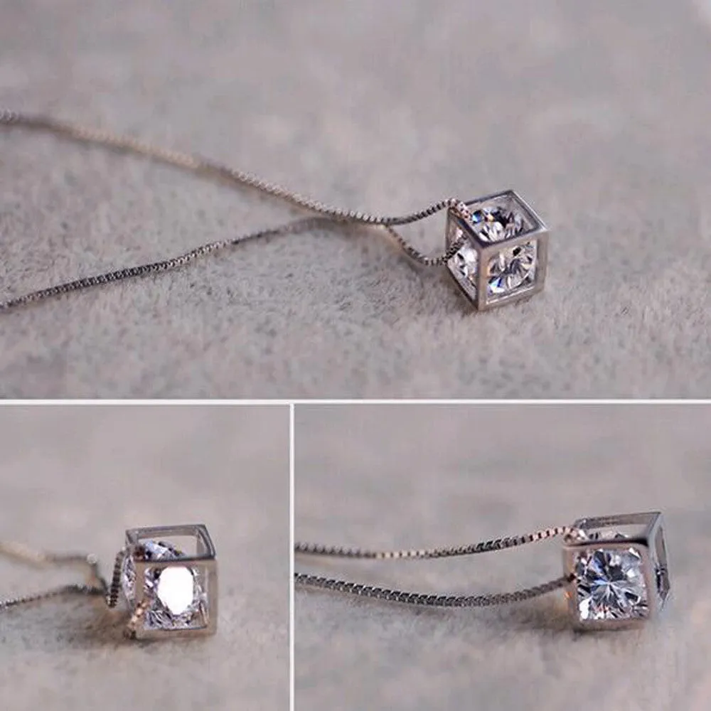 CZ Cube Necklace