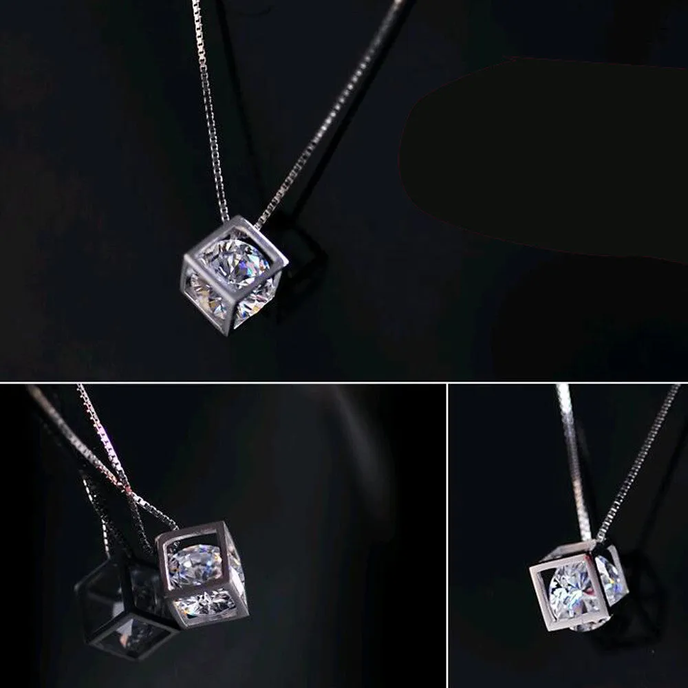 CZ Cube Necklace