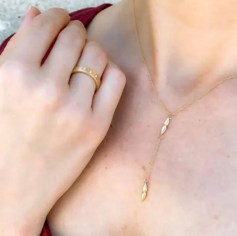 Delicate 14k Gold "Y" Necklace