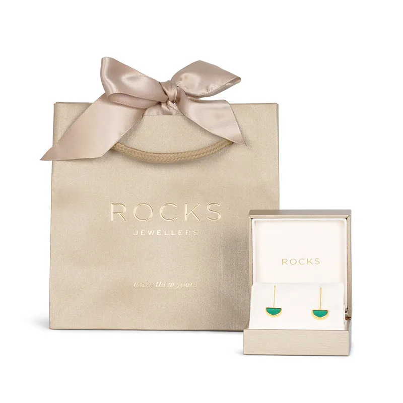 Double Mother Of Pearl Quatrefoil & Chain Drop Earrings