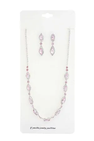 Elegant Marquise Rhinestone Loop Necklace